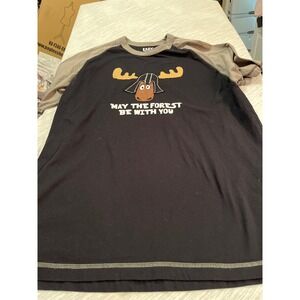 Lazy One Moose May The Forest Be With You Graphic T Shirt Size M